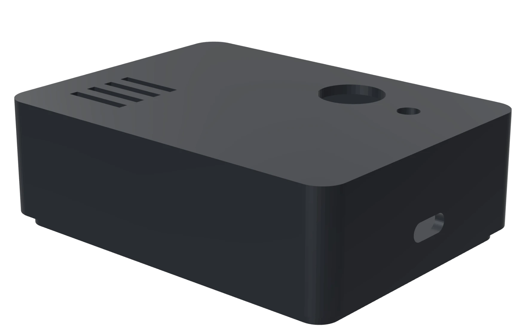 Guardian sibling unit — a smaller battery-powered room unit with a motion lens and sensor vents